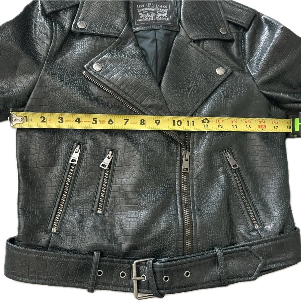 Levi's Forest Green Leather Jacket - Picture 14 of 15